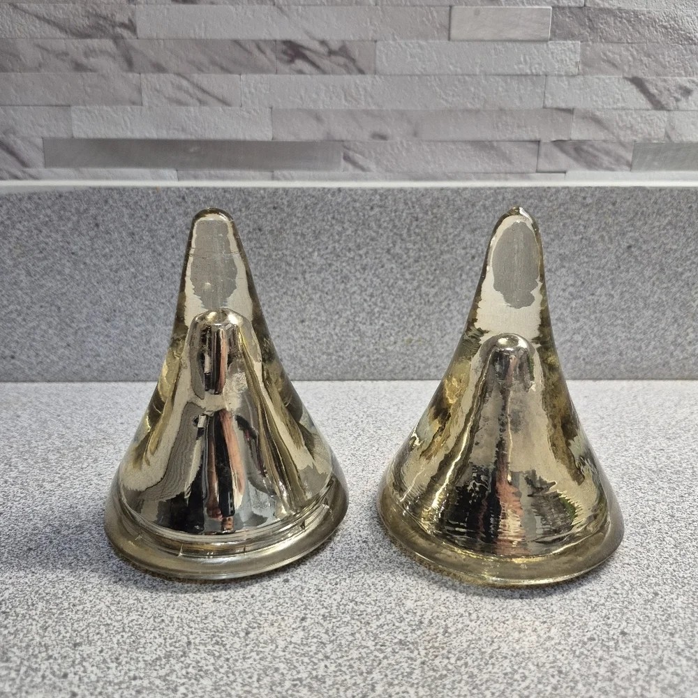 West Elm Gold‎ Holiday Decor Mercury Glass Tree Large One